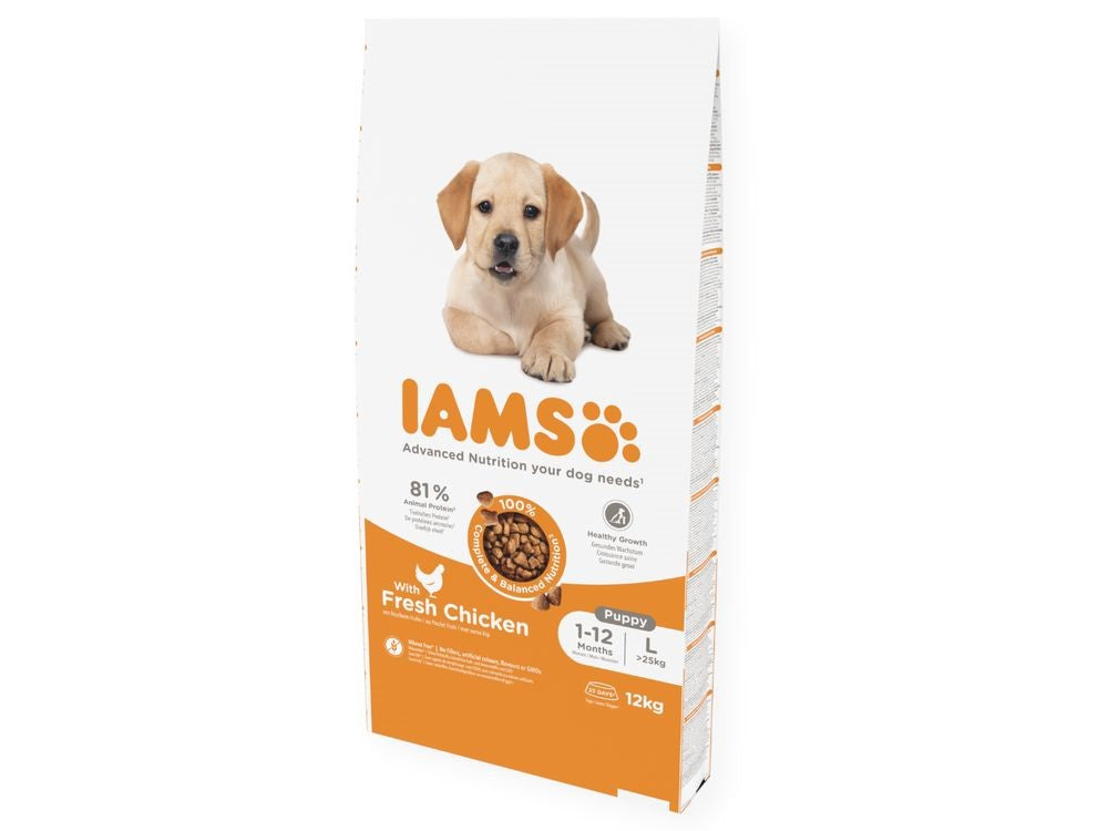 IAMS DOG 12KG PUPPY LARGE CHICKEN