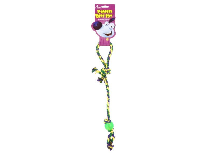 CHEEKO EXTRA LONG ROPE TUG WITH BALL54CM