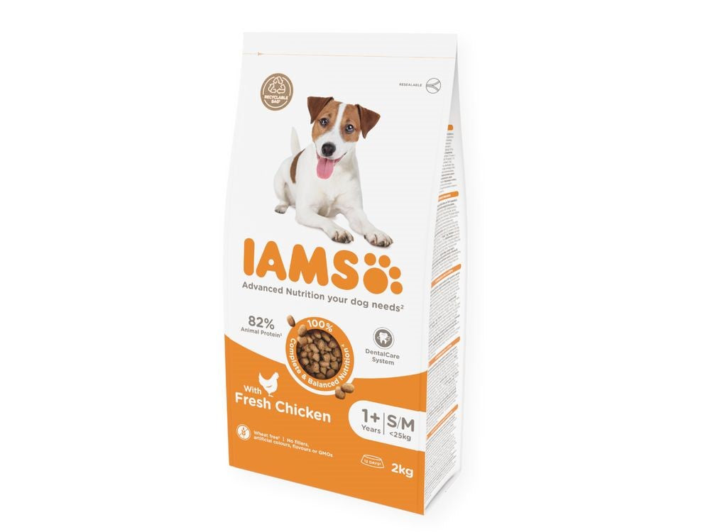 IAMS DOG 2KG ADULT SML&MED CHICKEN