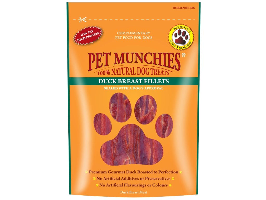 PET MUNCHIES DUCK BREAST FILLET 80G