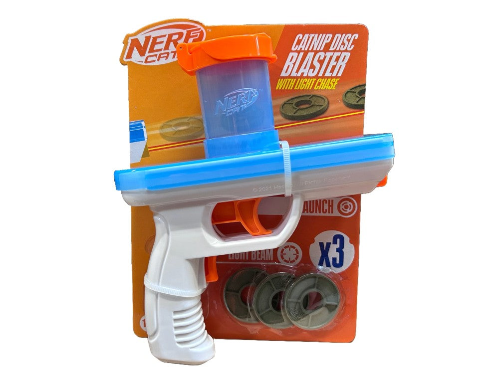 NERF CAT CATNIP FOAM DISC BLASTER