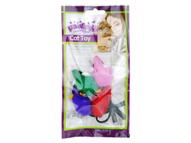 PAWISE MICE CAT TOY 4PC