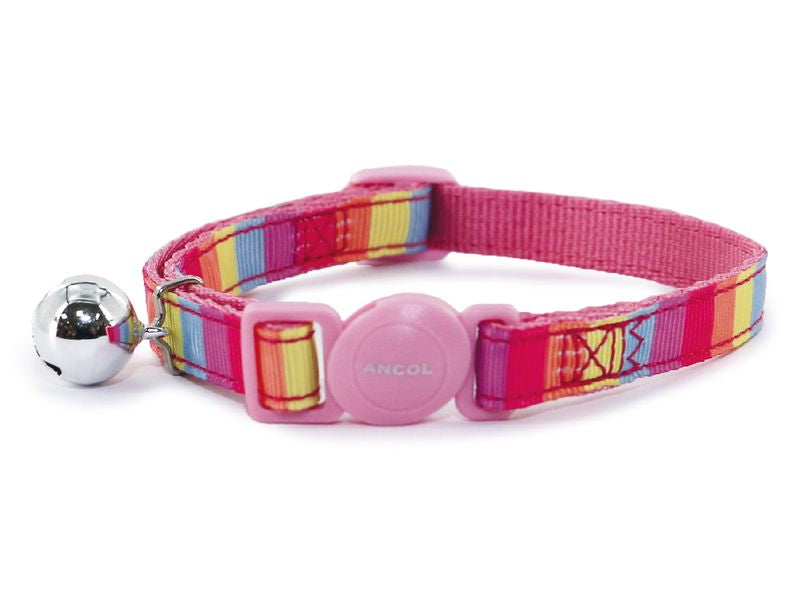 PINK RAINBOW CAT COLLARS 20-30CM