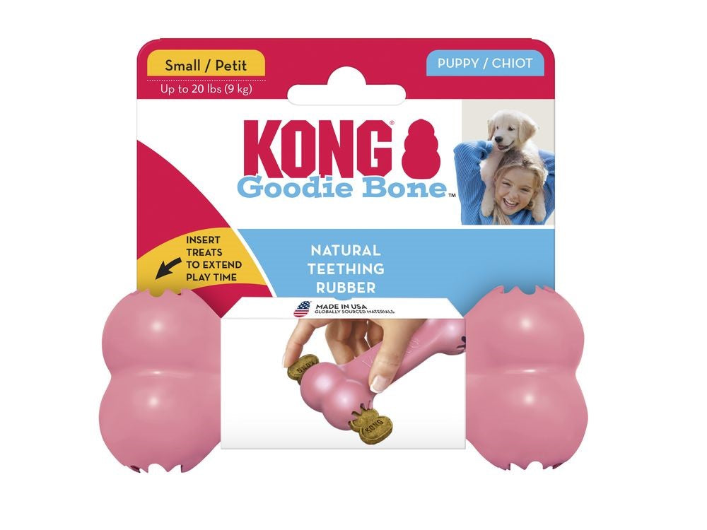 KONG PUPPY GOODIE BONE SMALL PINK/BLUE