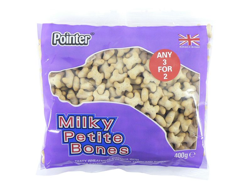 POINTER MILKY PETITE BONES 400G