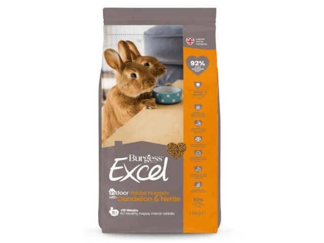 BURGESS EXCEL INDOOR RABBIT NUGGETS1.5KG