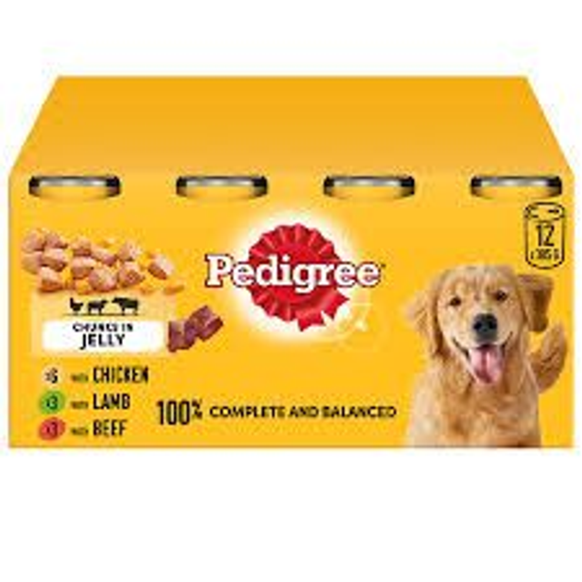 Pedigree Tins 12x385g Jelly
