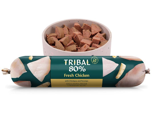 TRIBAL DOG 750G CHICKEN GF SAUSAGE