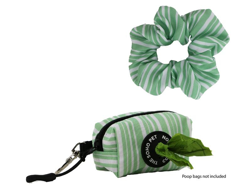 SOHO STRIPE POOP BAG HOLDER & SCRUNCHIE