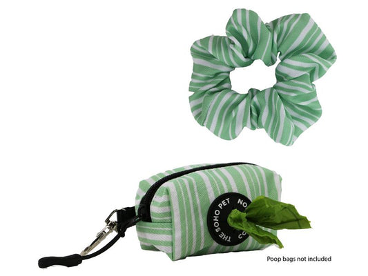 SOHO STRIPE POOP BAG HOLDER & SCRUNCHIE