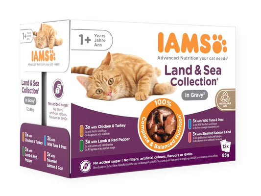 IAMS CAT DELIGHTS LAND&SEA GRAVY 85G