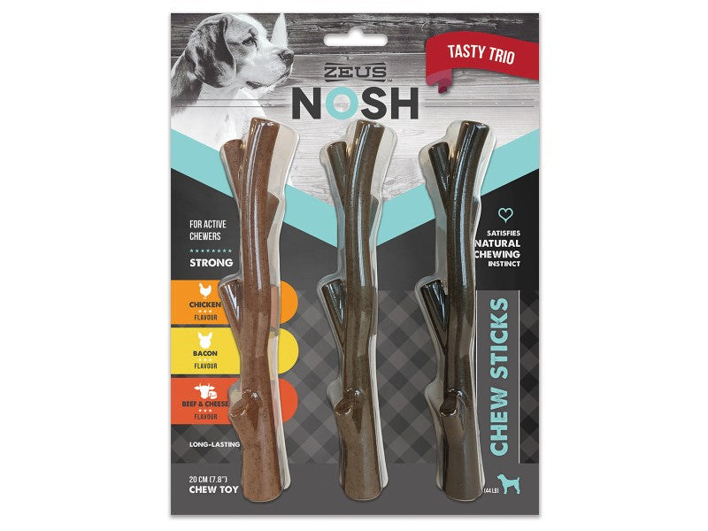 ZEUS NOSH STRONG CHEW BRANCH/STICKS 3PK