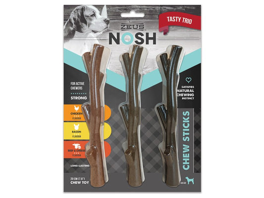 ZEUS NOSH STRONG CHEW BRANCH/STICKS 3PK