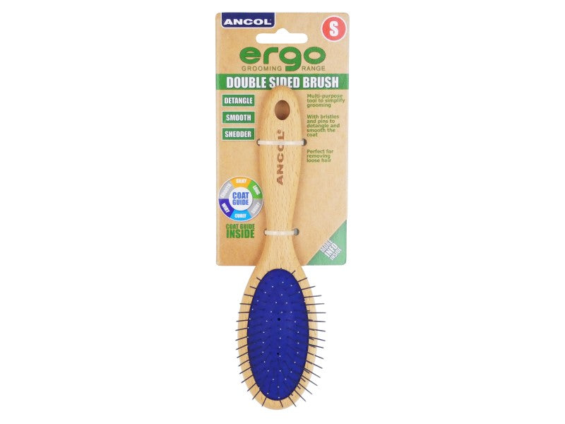ERGO WOODEN DOUBLE SIDED BRUSH SMALL