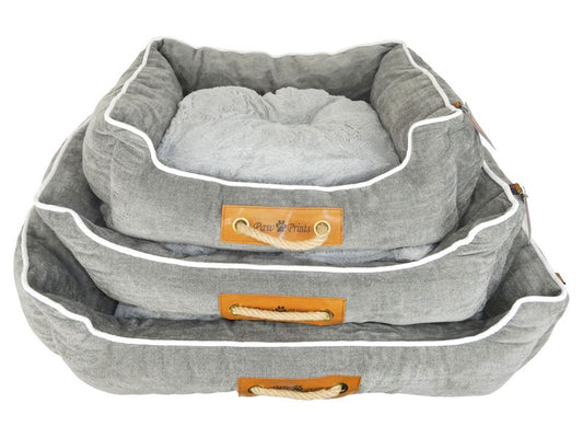 Pawprints bed grey Small