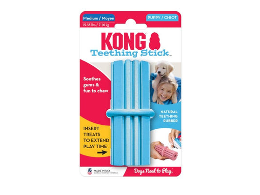 KONG PUPPY TEETHING STICK MED PINK/BLUE