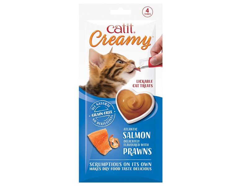CATIT CREAMY TREATS SALM&PRAWN 4PK