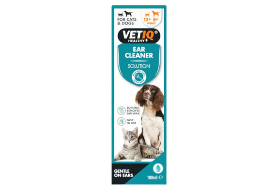 M&C VETIQ EAR CLEANER 100ML DOG & CAT