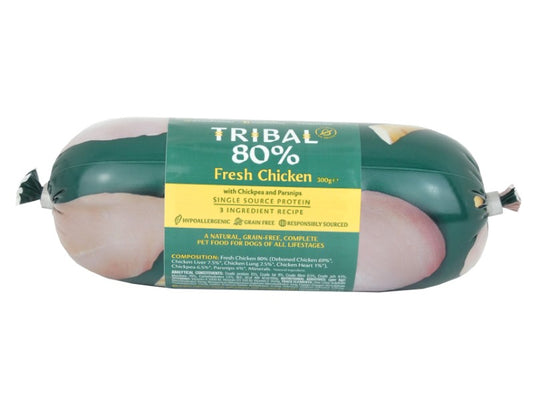 TRIBAL DOG 300G CHICKEN GF SAUSAGE