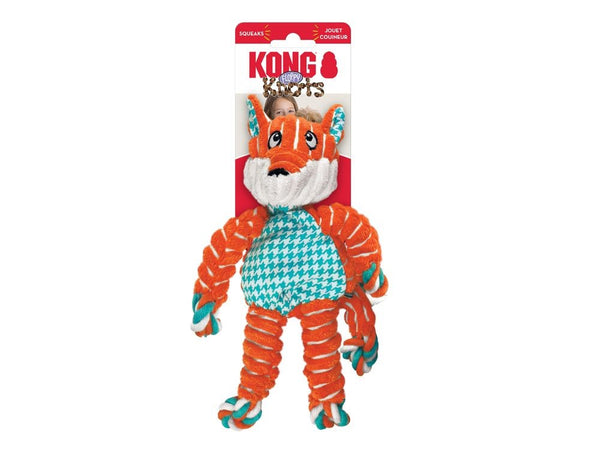 KONG FLOPPY KNOTS FOX DOG TOY SML/MED