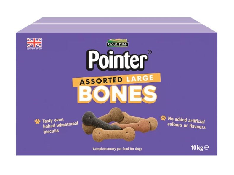 POINTER ASSTD LARGE BISCUIT BONES 10KG