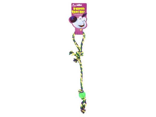 CHEEKO EXTRA LONG ROPE TUG WITH BALL54CM