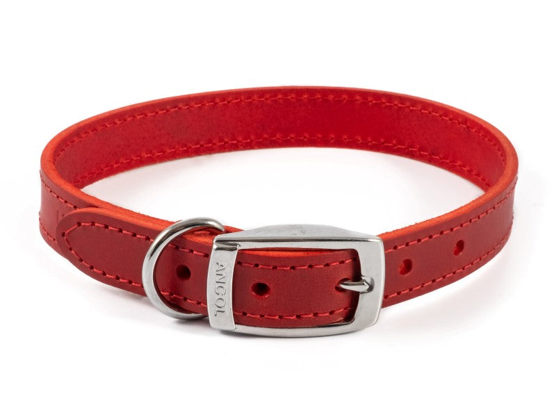 SEWN LINED COLLAR RED 12" S1