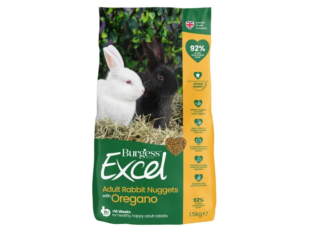 BURGESS EXCEL RABBIT ADULT OREGANO 17.06 1.5KG