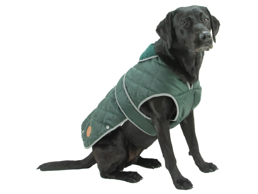 HERITAGE GREEN QUILTED COAT M