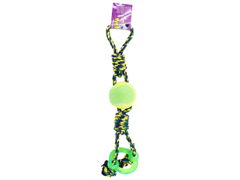 CHEEKO BIG TUG 50CM WITH BALL &CHEW RING