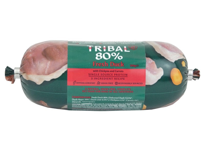 TRIBAL DOG 300G DUCK GF SAUSAGE