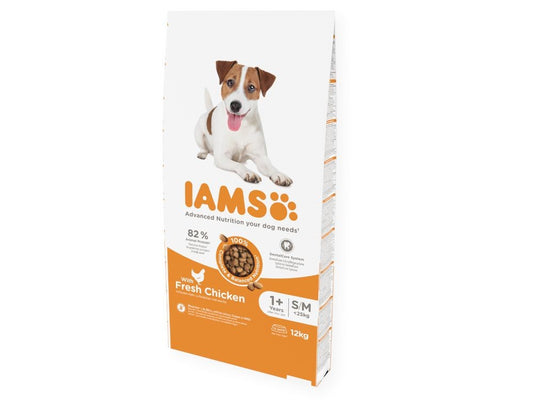 IAMS DOG 12KG ADULT SML&MED CHICKEN