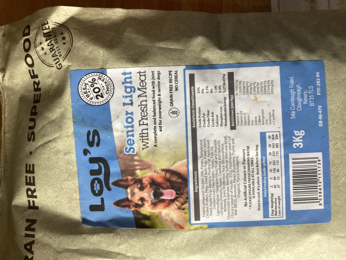 Loy’s Senior Grain Free  3kg