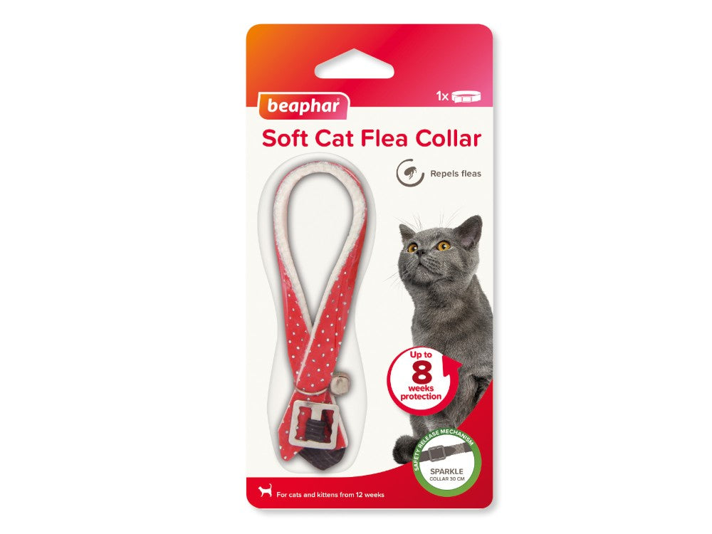 Beaphar Soft Cat Flea Collar Sparkle Red