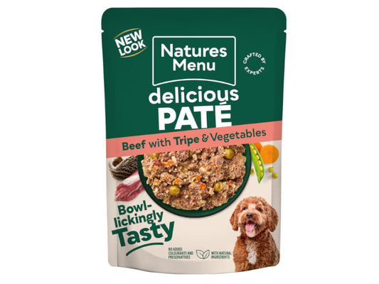 NAT MENU Dog Pouch Adult Beef & Tripe 300G