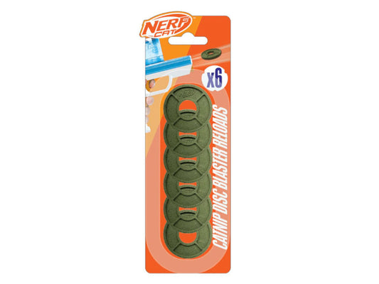 NERF CAT FOAM CATNIP DISCS 6PK
