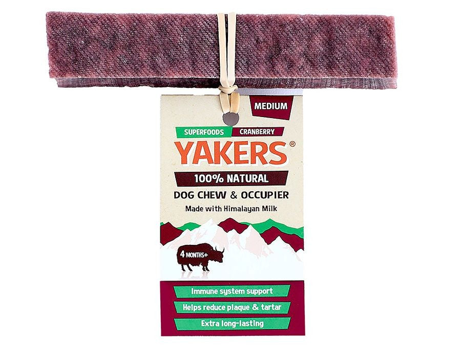 YAKERS CRANBERRY DOG CHEW MEDIUM