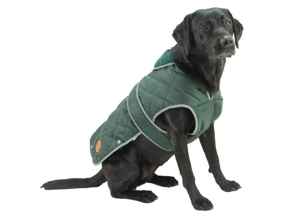 HERITAGE GREEN QUILTED COAT S