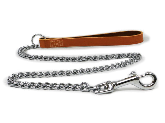 HEAVY CHAIN LEAD TAN 90CM