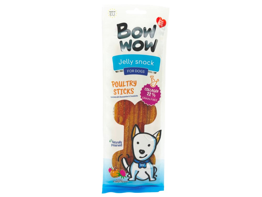 BOW WOW POULTRY STICK JELLY SNACK 10PC