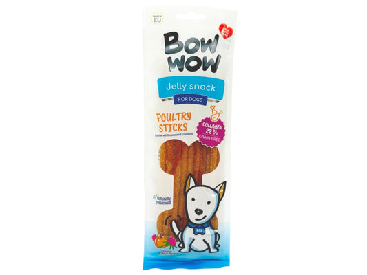 BOW WOW POULTRY STICK JELLY SNACK 10PC