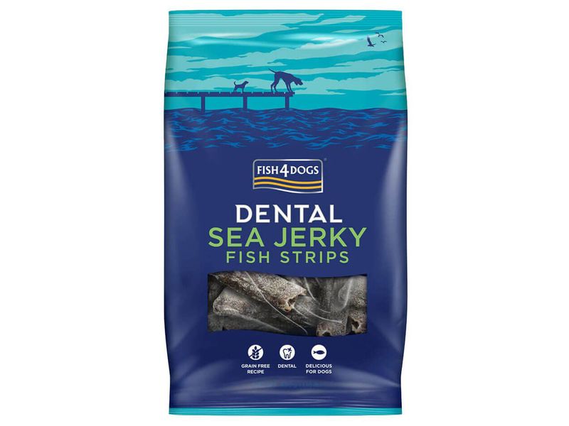 F4D DENTAL SEA JERKY FISH STRIPS 100G