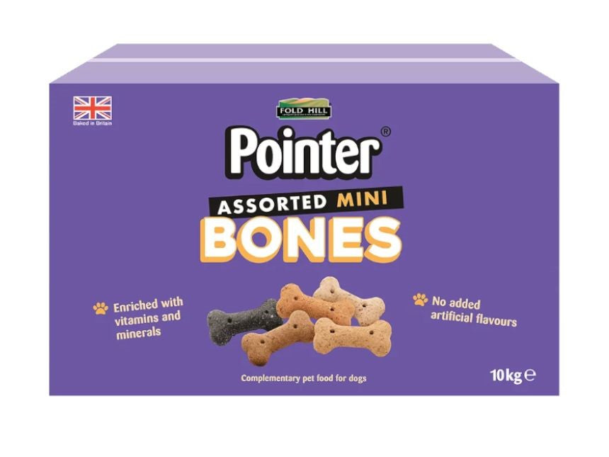 POINTER MINI ASSTD BISCUIT BONES 10KG