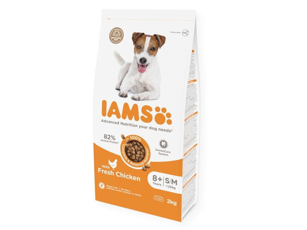 IAMS DOG 2KG SENIOR SML&MED CHICKEN