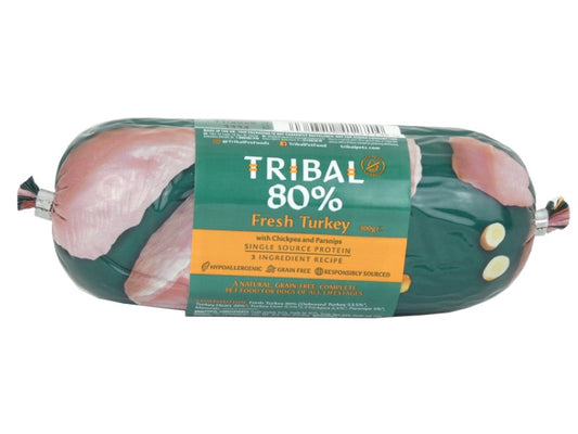 TRIBAL DOG 300G TURKEY GF SAUSAGE