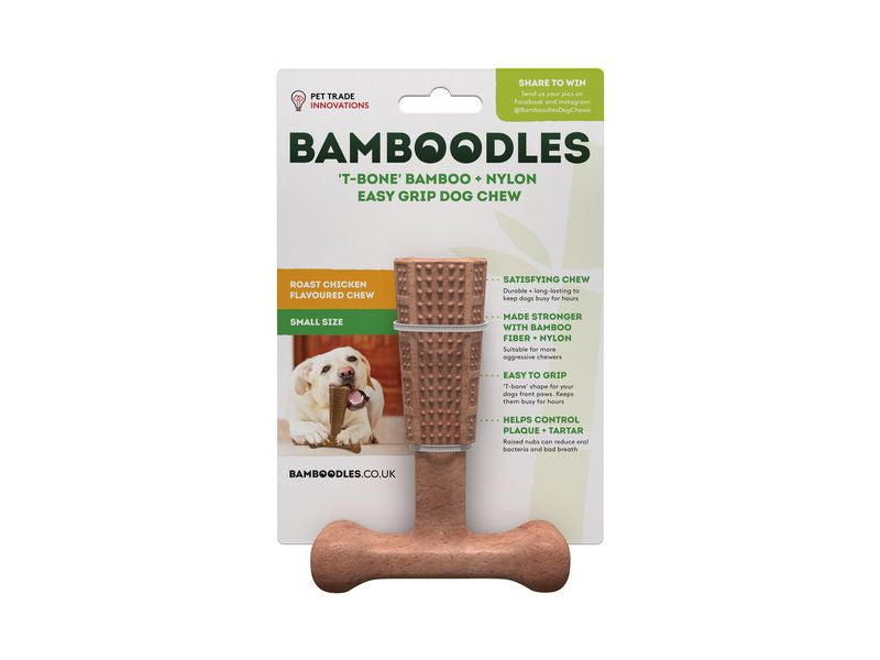 BAMBOODLES T-BONE CHEW SMALL CHICKEN 4"