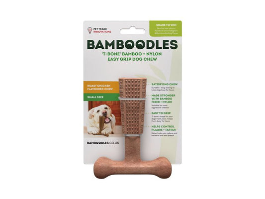 BAMBOODLES T-BONE CHEW SMALL CHICKEN 4"