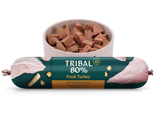 TRIBAL DOG 750G TURKEY GF SAUSAGE