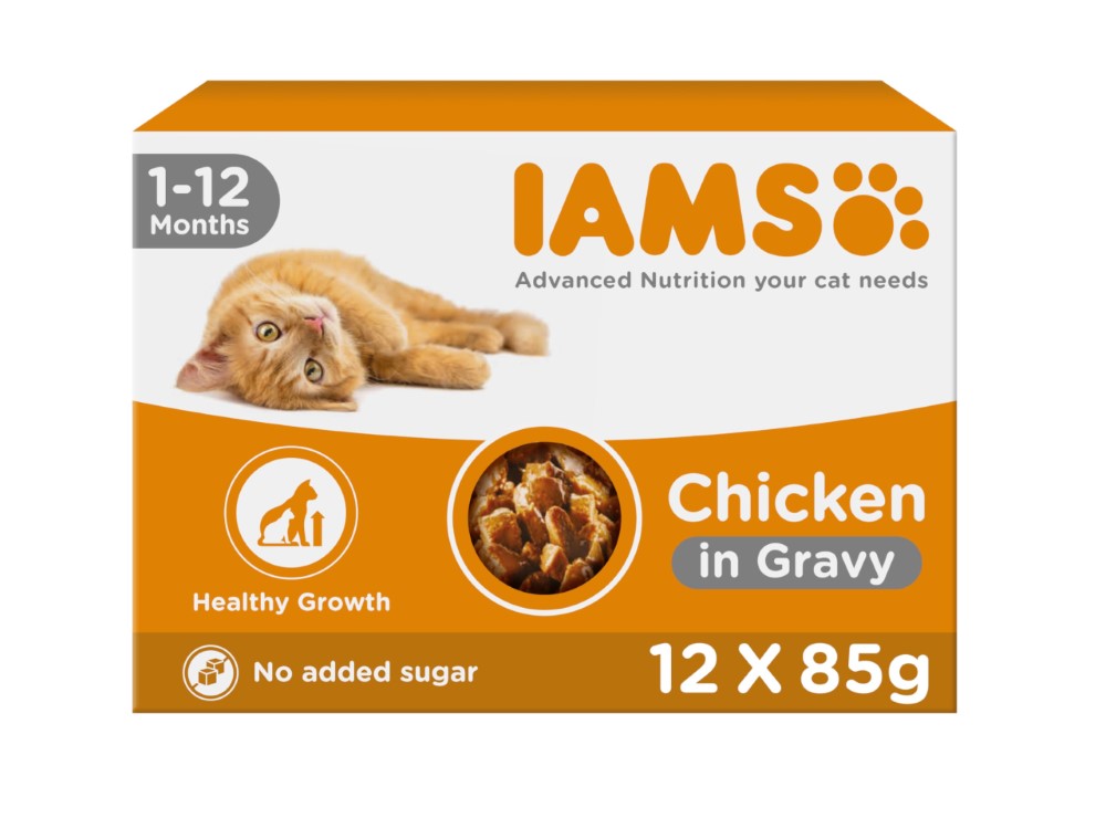 IAMS DELIGHTS KITTEN CHICK GRAVY 85G