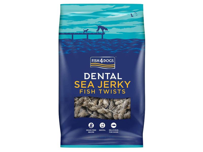 F4D DENTAL SEA JERKY FISH TWISTS 100G